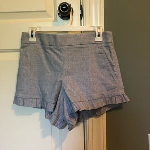 Gray Loft Shorts with Ruffle